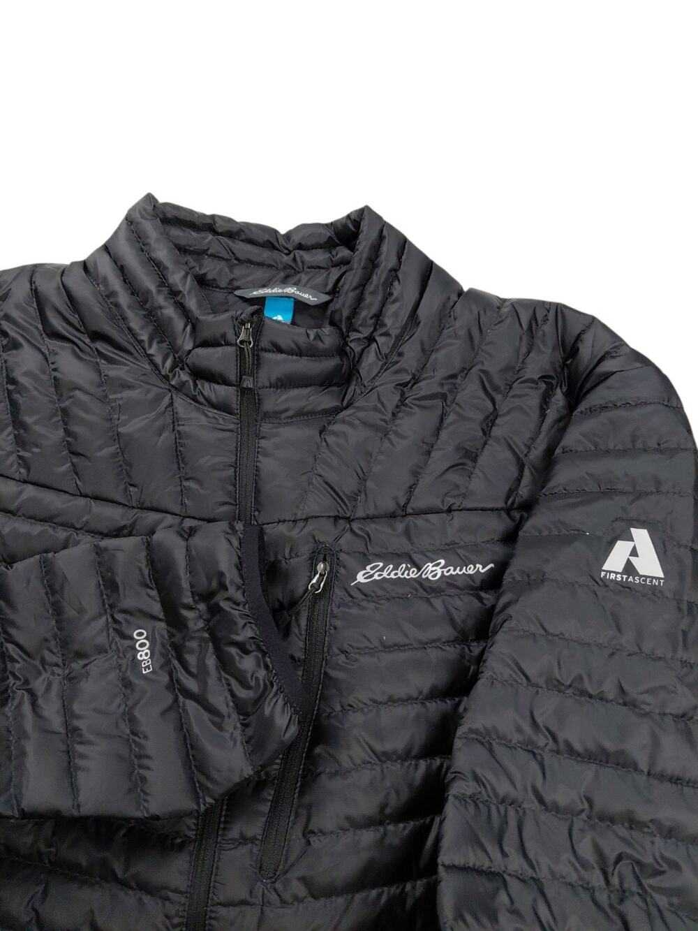 Eddie Bauer First Ascent EB800 Premium Goose Down Puffer Jacket Mens XXL Black